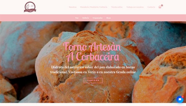 Páxina web A Corbaceira - Sendadixital