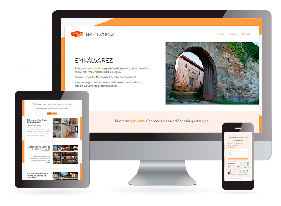 Página web Construcciones EMI-ÁLVAREZ Verín