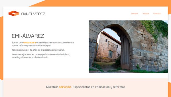 Página web Construcciones EMI-ÁLVAREZ - Sendadixital