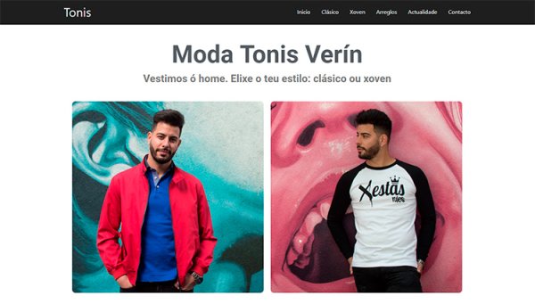 Página web Tonis Moda Verín. Sendadixital