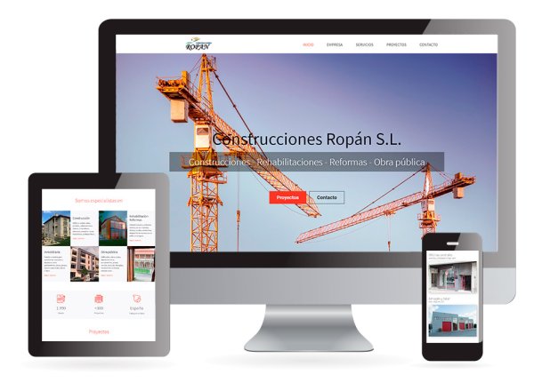 Página web Construcciones Ropán